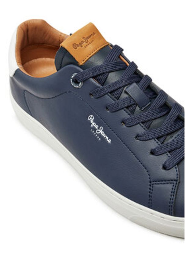 Pepe Jeans Sneakersy Camden Club M PMS00020 Granatowy. Kolor: niebieski. Materiał: skóra, syntetyk