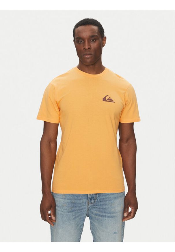 Quiksilver T-Shirt EQYZT08042 Pomarańczowy Regular Fit. Kolor: pomarańczowy. Materiał: bawełna