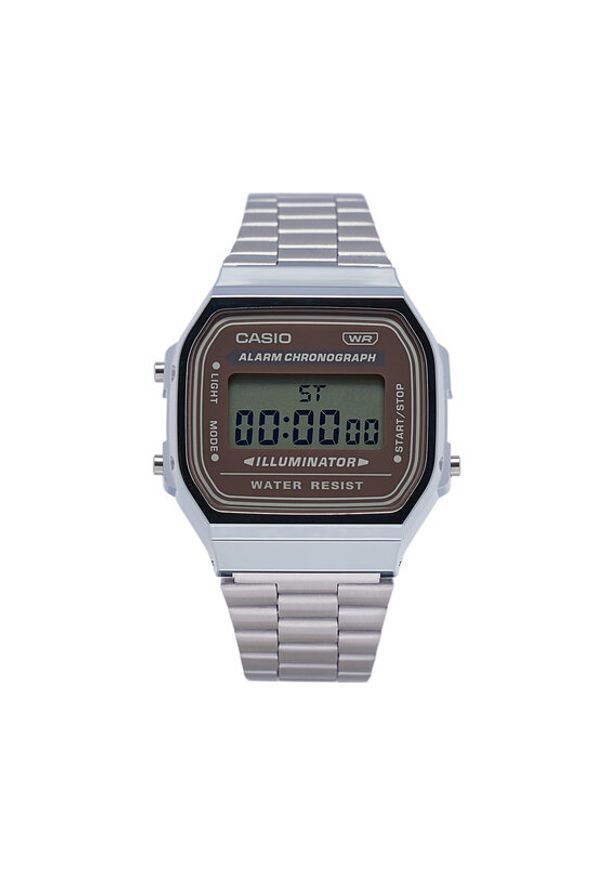 Casio Zegarek A168WA-5AYES Srebrny. Kolor: srebrny