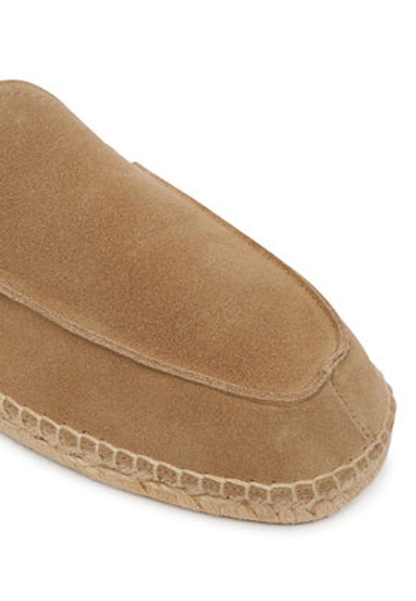 Emporio Armani Espadryle EM005854 AF23967 U6092 Beżowy. Kolor: beżowy. Materiał: zamsz, skóra