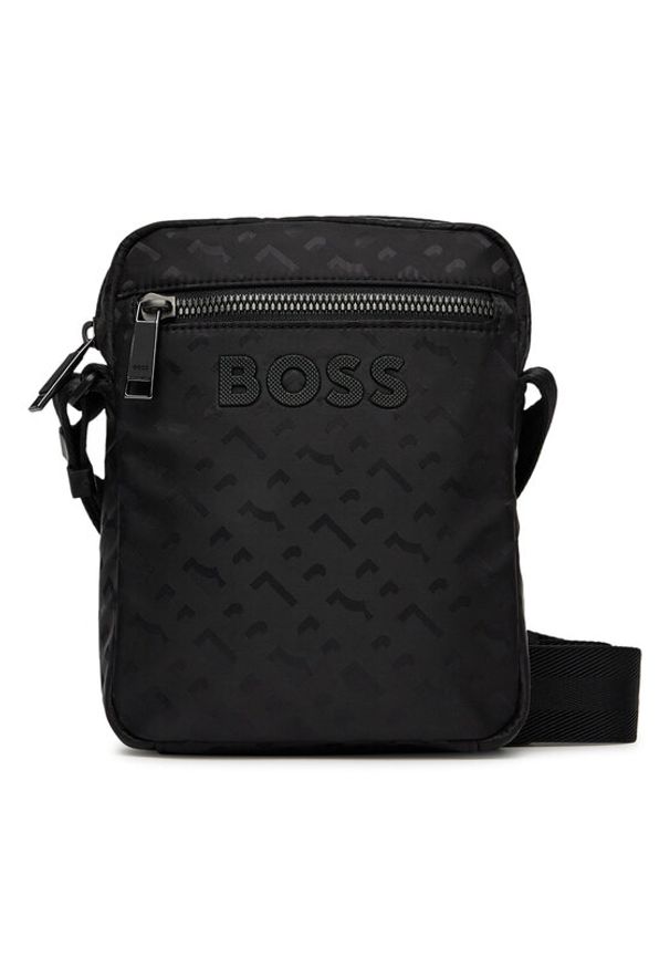 BOSS Saszetka 50541467 Czarny. Kolor: czarny. Materiał: skóra