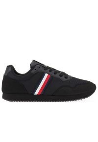 TOMMY HILFIGER - Buty Tommy Hilfiger Core Lo Runner FM0FM04504-BDS - czarne. Okazja: na co dzień. Kolor: czarny. Materiał: materiał, poliester. Szerokość cholewki: normalna #1