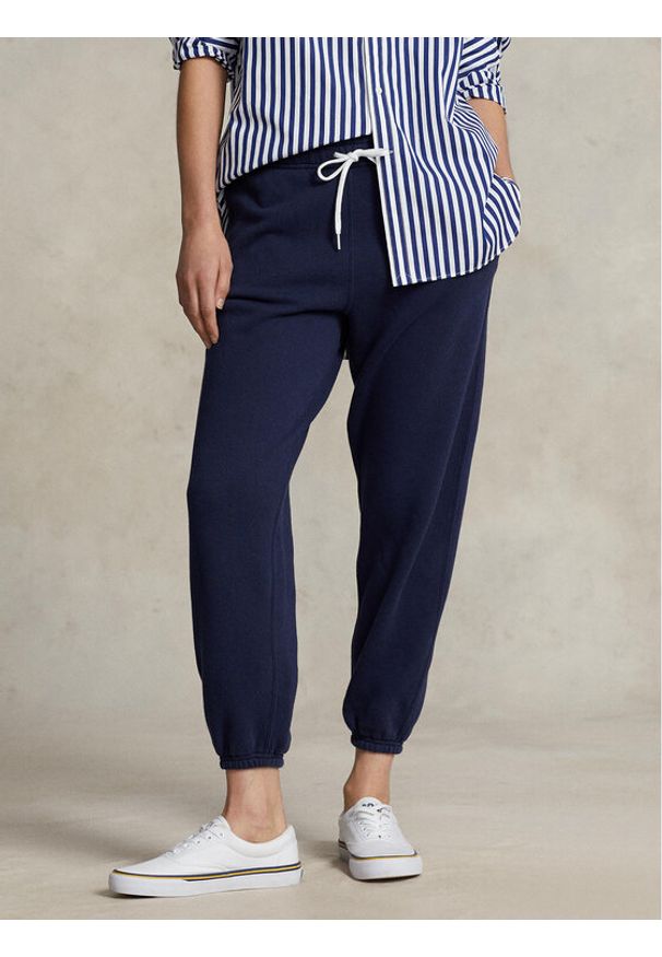 Polo Ralph Lauren Spodnie dresowe 211891560002 Granatowy Regular Fit. Kolor: niebieski. Materiał: bawełna, dresówka