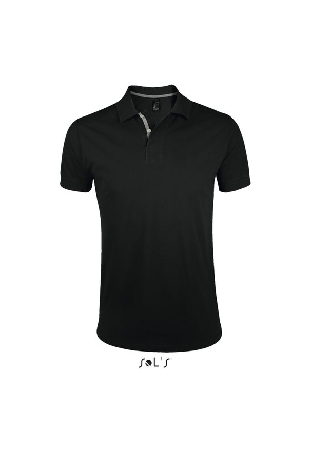 SOL'S - Polo Sol's Portland. Typ kołnierza: polo. Kolor: czarny. Styl: młodzieżowy