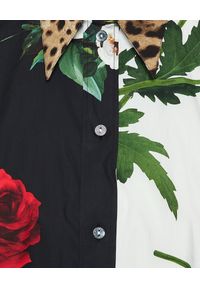 DOLCE & GABBANA - Oversizowa koszula z kwiatowym printem. Kolor: czerwony. Materiał: bawełna. Długość rękawa: długi rękaw. Długość: długie. Wzór: kwiaty, nadruk #3