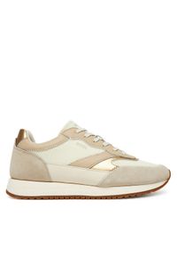 BOSS Sneakersy Kai Runn 50541653 Beżowy. Kolor: beżowy. Materiał: materiał