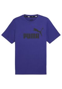 Puma - Męska Koszulka Z Logo Essential. Kolor: fioletowy