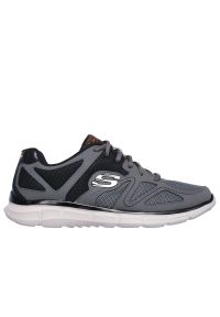 skechers - Buty Skechers Verse Flash Point 58350CCOR - szare. Zapięcie: sznurówki. Kolor: szary. Materiał: syntetyk, materiał, guma, jeans, dresówka. Szerokość cholewki: normalna