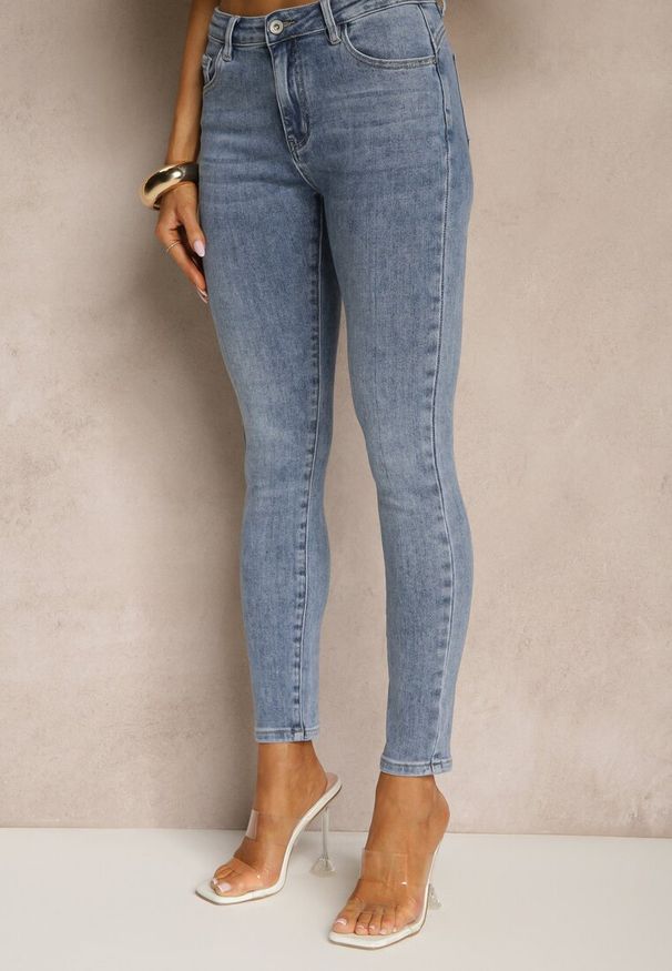 Renee - Niebieskie Jeansy Skinny Regular Waist Tolilune. Okazja: na co dzień, na spotkanie biznesowe, do pracy. Kolor: niebieski. Styl: biznesowy, klasyczny, elegancki, casual