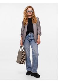 Pieces Marynarka Bosella 17090996 Szary Regular Fit. Kolor: szary. Materiał: syntetyk