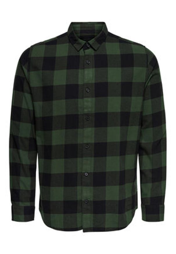 Only & Sons Koszula Gudmund 22007112 Zielony Slim Fit. Kolor: zielony. Materiał: bawełna