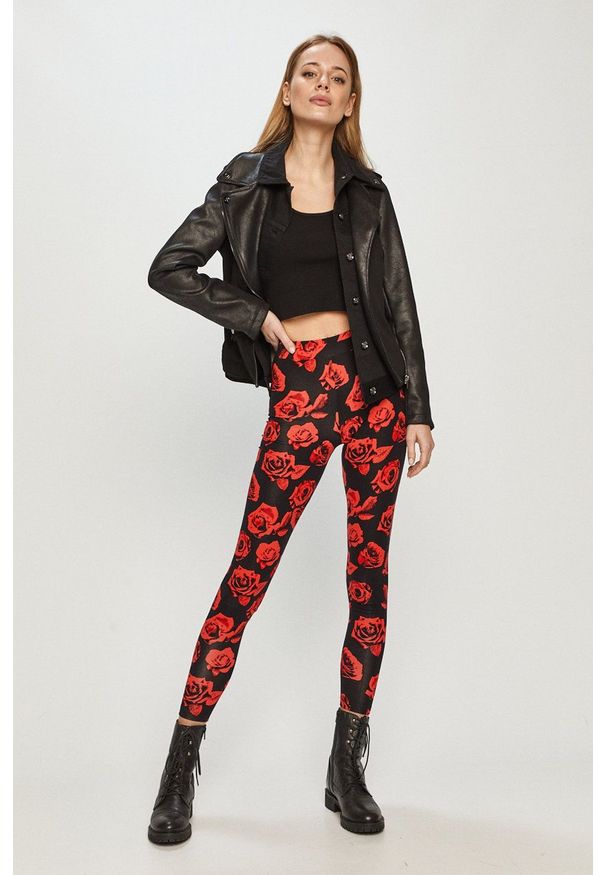 Desigual - Legginsy. Stan: podwyższony. Kolor: czarny