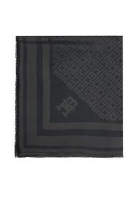 TOMMY HILFIGER - Tommy Hilfiger Szal Th Monogram Scarf AW0AW18273 Czarny. Kolor: czarny. Materiał: materiał #2