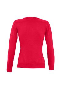 SOL'S - Bluza Damska Galaxy Z Dekoltem V. Kolor: czerwony