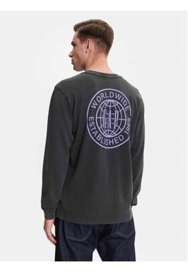 GAP - Gap Longsleeve 765034-03 Czarny Regular Fit. Kolor: czarny. Materiał: bawełna. Długość rękawa: długi rękaw
