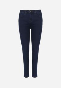 Born2be - Granatowe Jeansy o Fasonie Slim z Regularnym Stanem Zelzedis. Okazja: na co dzień. Kolor: niebieski. Długość: do kostek. Sezon: jesień. Styl: elegancki, casual #6