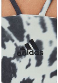 adidas Performance biustonosz sportowy wzorzysty. Materiał: poliester, skóra, dzianina, materiał. Rodzaj stanika: wyciągane miseczki. Wzór: ze splotem. Sport: fitness, taniec #4