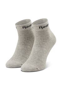 Zestaw 3 par niskich skarpet unisex Reebok - Act Core Ankle Sock 3P GH8168 Mgreyh/White/Black. Kolor: biały, wielokolorowy, czarny, szary. Materiał: bawełna, poliester, elastan, materiał, nylon #3