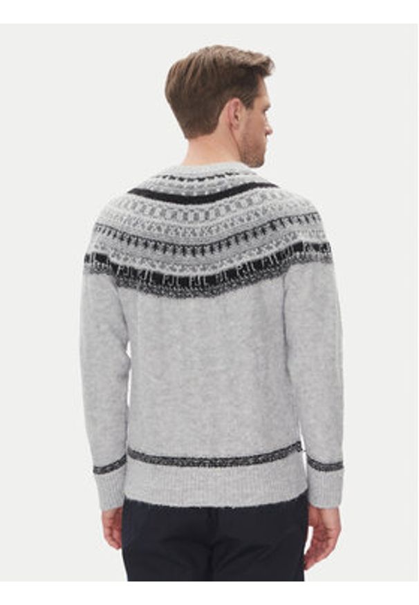 Pepe Jeans Sweter Fairisle PM702504 Szary Regular Fit. Kolor: szary. Materiał: syntetyk