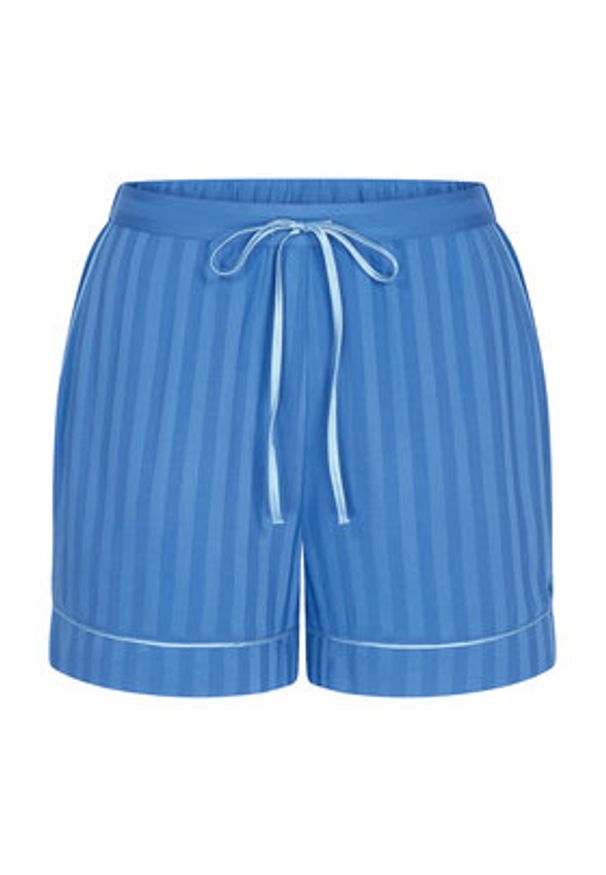 Triumph Szorty piżamowe Amourette Jacquard 10227207 Niebieski Regular Fit. Kolor: niebieski. Materiał: wiskoza