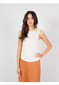 Patrizia Pepe Bluzka | DMP205/J035 | Kobieta | Biały. Okazja: na co dzień. Kolor: biały. Materiał: wiskoza, elastan. Długość: długie. Sezon: lato. Styl: elegancki, casual #3