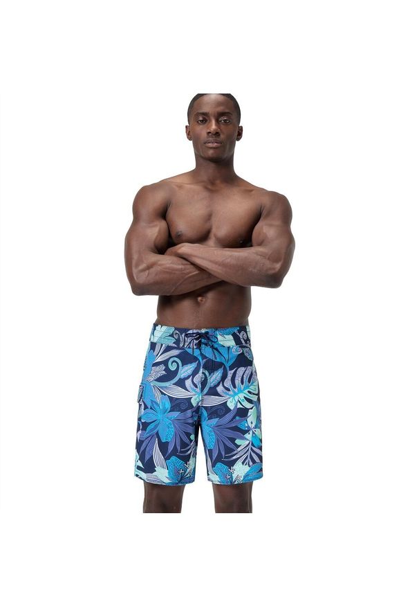Spodenki szorty plażowe na basen męskie Speedo Print BoardShort. Kolor: niebieski. Wzór: nadruk