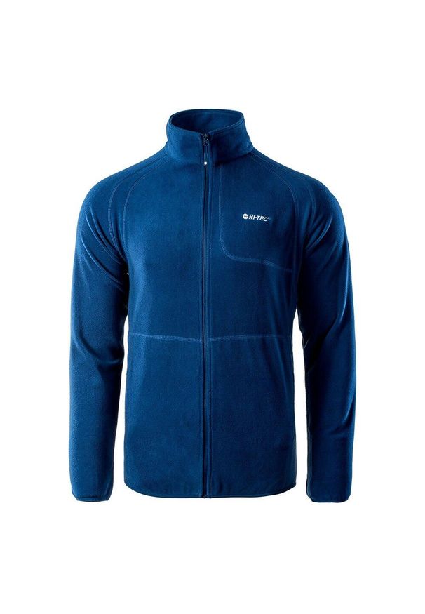 Hi-tec - Polar męski Camolin. Kolor: niebieski. Materiał: polar. Sezon: zima. Sport: turystyka piesza