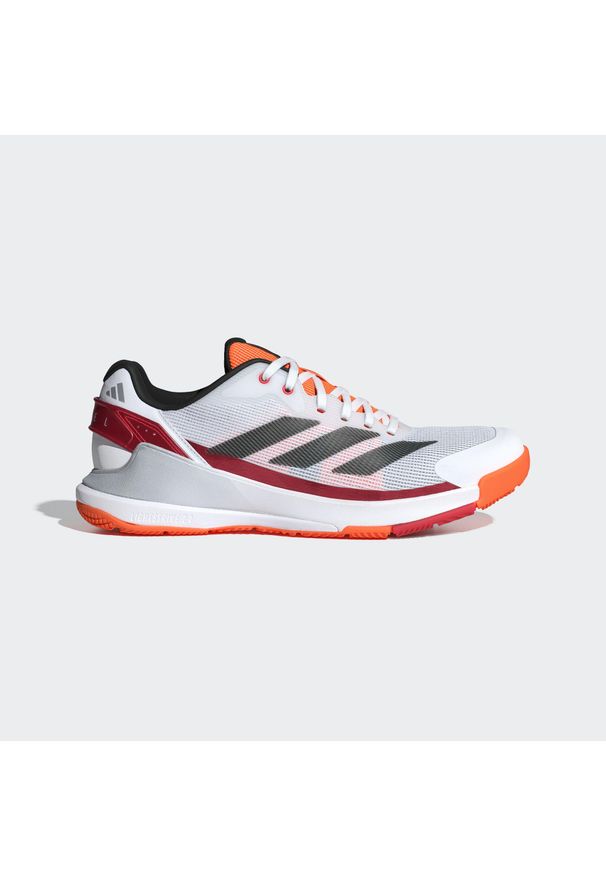 Adidas - Buty Crazyquick Padel. Zapięcie: zamek. Kolor: biały, czarny, wielokolorowy, pomarańczowy. Sport: tenis