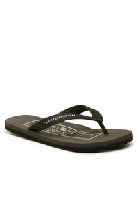 TOMMY HILFIGER - Tommy Hilfiger Japonki Rubber Hilfiger Beach Sandal FM0FM04468 Czarny. Kolor: czarny #6