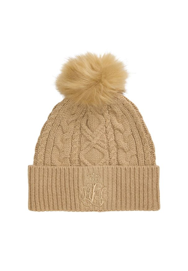 Lauren Ralph Lauren - Czapka LAUREN RALPH LAUREN. Kolor: beżowy