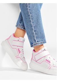 Calvin Klein Jeans Sneakersy Chunky Cupsole Laceup Mid YW0YW00691 Biały. Kolor: biały. Materiał: skóra #2