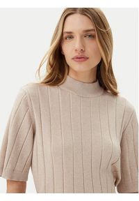 Bruuns Bazaar Sweter Anemones BBW4521 Beżowy Regular Fit. Kolor: beżowy. Materiał: wiskoza #4