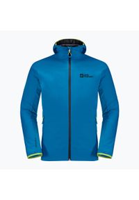 Kurtka skiturowa męska Jack Wolfskin Alpspitze Ins Hoody. Kolor: niebieski. Materiał: softshell