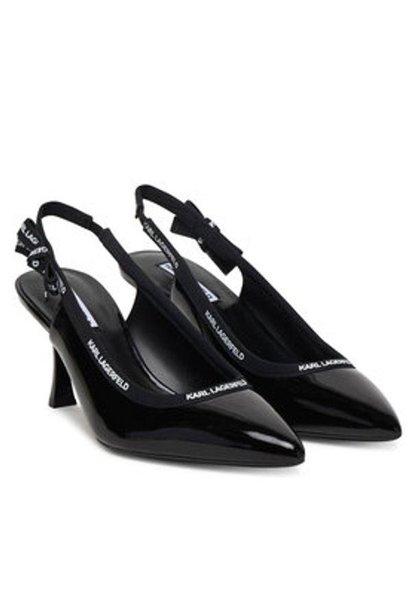 Karl Lagerfeld - KARL LAGERFELD Czółenka Sienna KL32706 Czarny. Kolor: czarny. Materiał: skóra