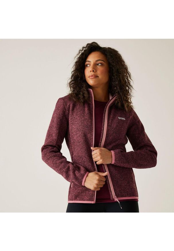 Regatta - Polar damski rozsuwany Newhill. Kolor: różowy. Materiał: polar. Wzór: melanż