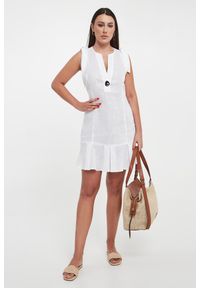 Armani Exchange - Sukienka lniana ARMANI EXCHANGE. Materiał: len #3