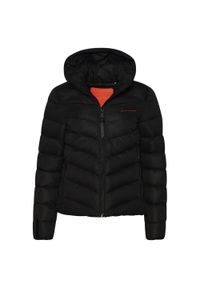 Damska kurtka z kapturem z mikrofibry Superdry. Typ kołnierza: kaptur. Kolor: czarny. Materiał: mikrofibra. Długość rękawa: długi rękaw. Sezon: zima #1