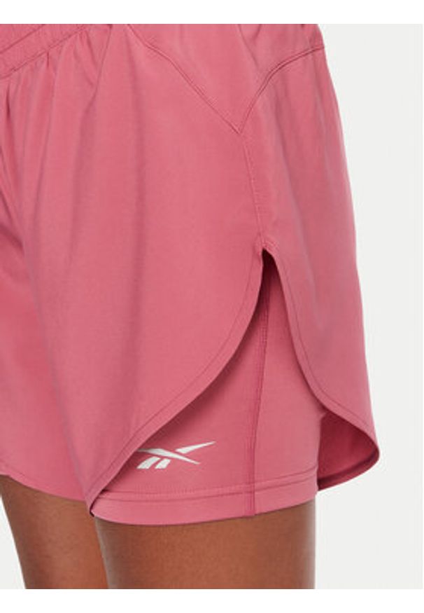 Reebok Szorty sportowe RK25186CCW Różowy Slim Fit. Kolor: różowy. Materiał: syntetyk