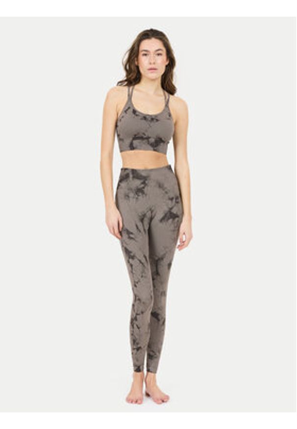Athlecia Biustonosz sportowy Theresa W Tie Dye Seamless EA243306 Szary. Kolor: szary. Materiał: syntetyk