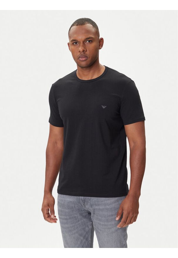 Emporio Armani Underwear Komplet 2 t-shirtów EM000391 AF14132 MC005 Czarny Regular Fit. Kolor: czarny. Materiał: bawełna