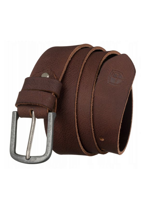 Pasek skórzany Peterson [DH] PTN PS-04 brązowy. Kolor: brązowy. Materiał: skóra. Styl: elegancki