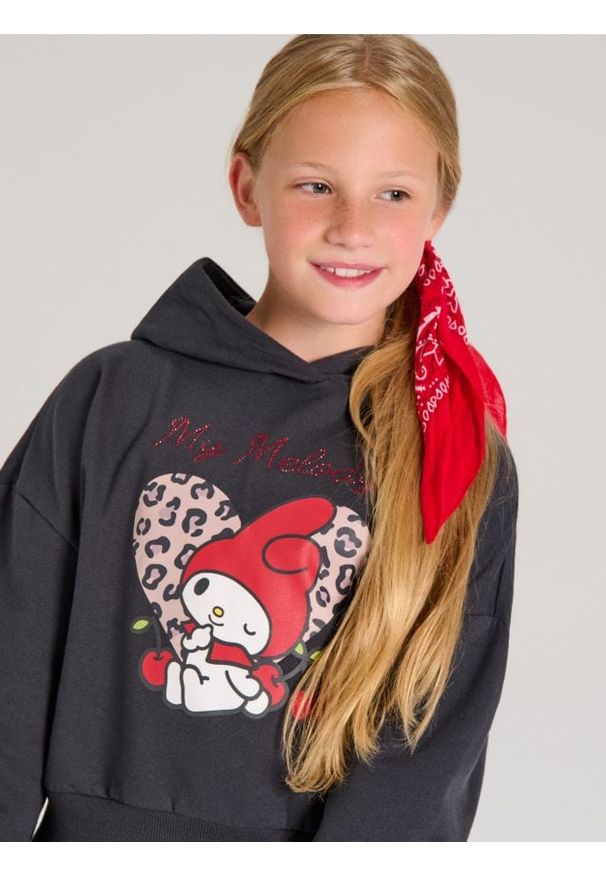 Sinsay - Bluza z kapturem My Melody - szary. Typ kołnierza: kaptur. Kolor: szary