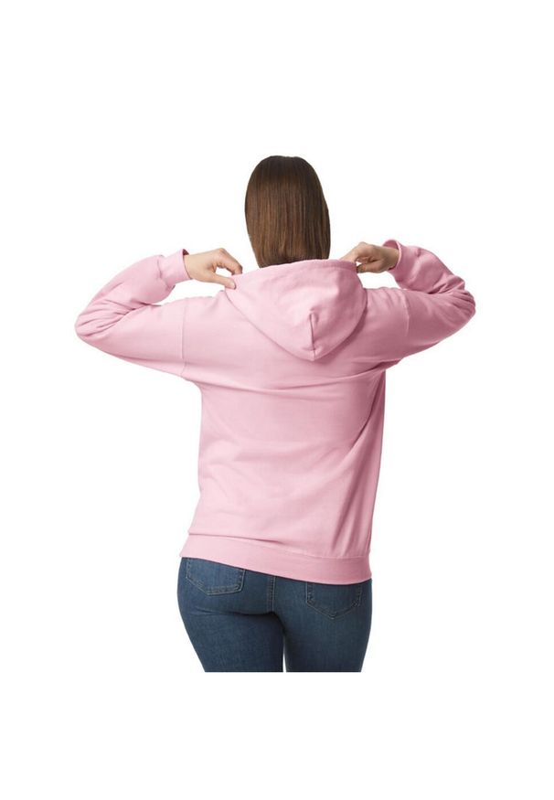GILDAN - Bluza Z Kapturem Dla Dorosłych Unisex Softstyle Fleece Midweight. Typ kołnierza: kaptur. Kolor: różowy. Materiał: poliester, bawełna