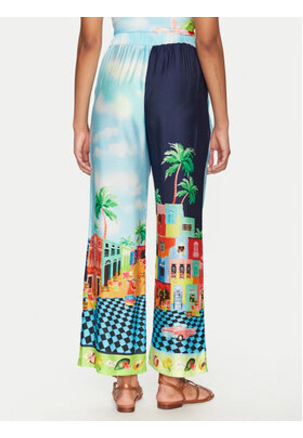 Seafolly Spodnie materiałowe Cuba 55441-PA Kolorowy Relaxed Fit. Materiał: jedwab, wiskoza. Wzór: kolorowy