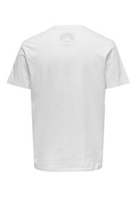 Only & Sons T-Shirt 22027013 Biały Regular Fit. Kolor: biały. Materiał: bawełna