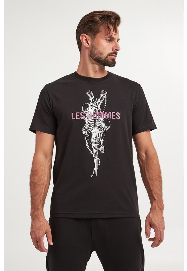 Les Hommes - T-shirt męski z logo LES HOMMES