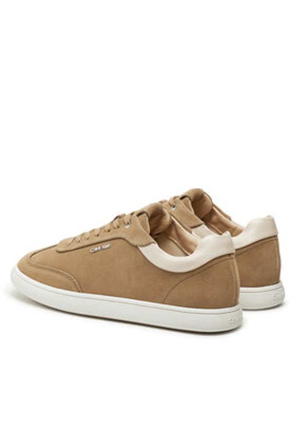 Calvin Klein Sneakersy Cupsole Lace Up - Sue HW0HW02436 Brązowy. Kolor: brązowy. Materiał: zamsz, skóra