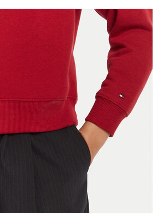 TOMMY HILFIGER - Tommy Hilfiger Bluza WW0WW39791 Czerwony Relaxed Fit. Kolor: czerwony. Materiał: bawełna