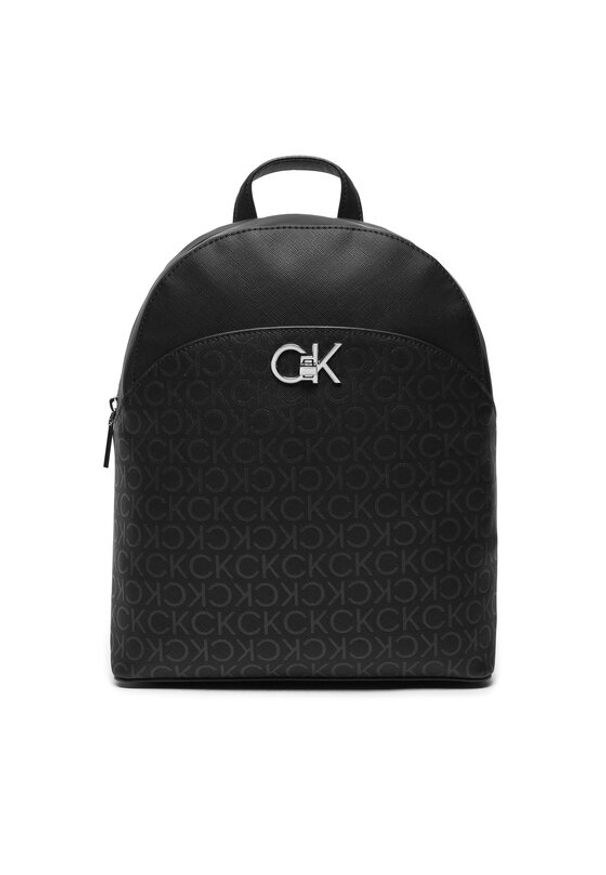 Calvin Klein Plecak Re-Lock Dome K60K612540 Czarny. Kolor: czarny. Materiał: skóra