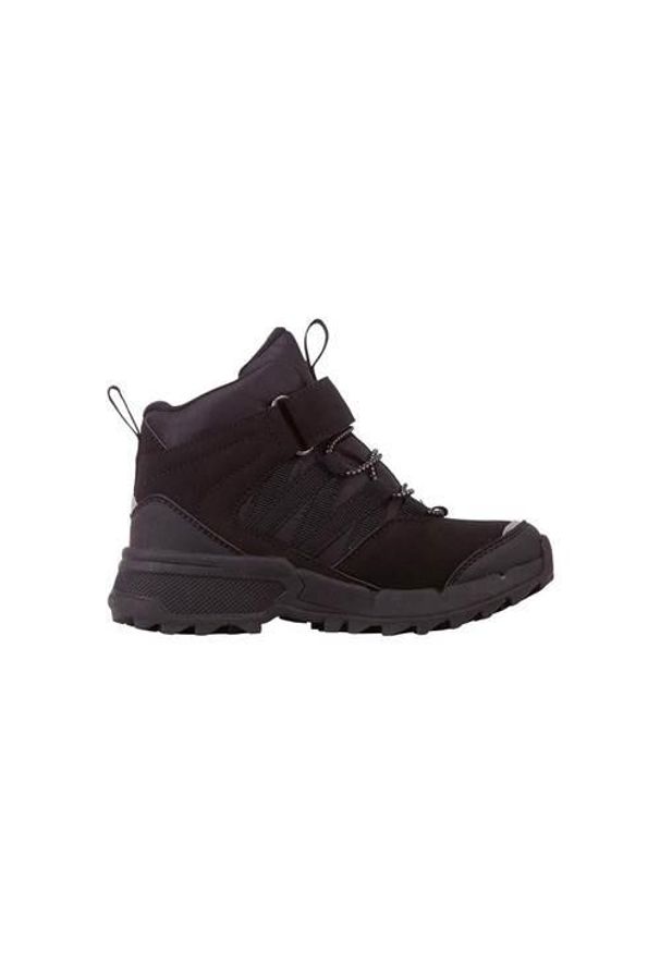 Buty do chodzenia dla dzieci Kappa Thabo Tex K. Wysokość cholewki: za kostkę. Zapięcie: rzepy. Kolor: czarny. Materiał: syntetyk, materiał. Szerokość cholewki: normalna. Sezon: zima. Sport: turystyka piesza